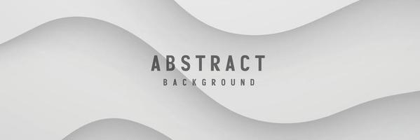 banner Abstract geometric white and gray color background vector illustration.