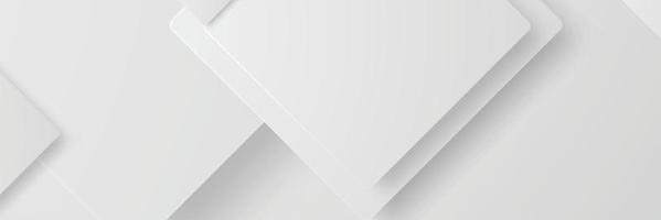 banner Abstract geometric white and gray color background vector illustration.