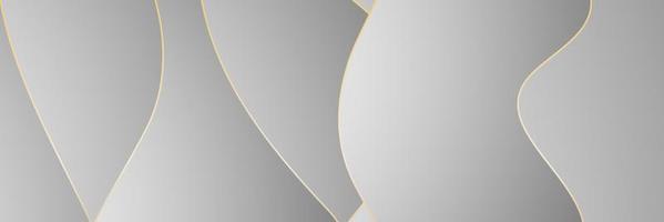 banner Abstract geometric white and gray color background vector illustration.