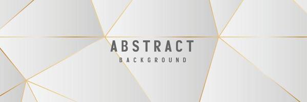 banner Abstract geometric white and gray color background vector illustration.