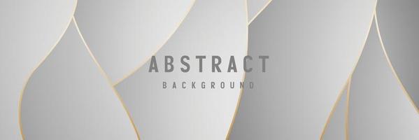 banner Abstract geometric white and gray color background vector illustration.