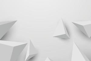 banner Abstract geometric white and gray color background vector illustration.