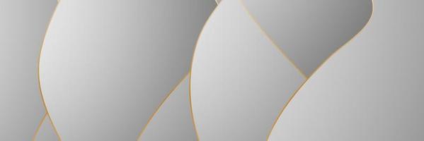 banner Abstract geometric white and gray color background vector illustration.