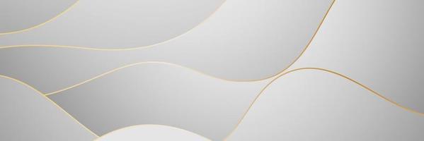 banner Abstract geometric white and gray color background vector illustration.