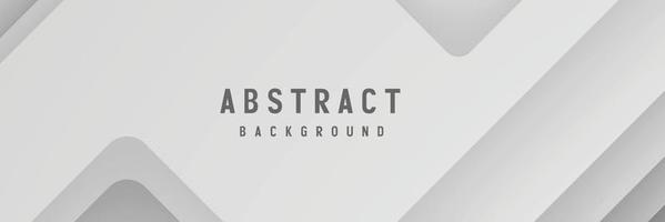 banner Abstract geometric white and gray color background vector illustration.