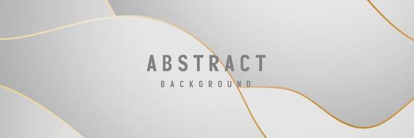 banner Abstract geometric white and gray color background vector illustration.