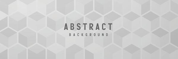 banner Abstract geometric white and gray color background vector illustration.