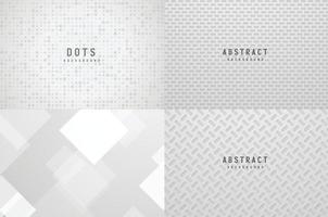 banner Abstract geometric white and gray color background vector illustration.