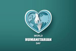 dia mundial humanitario vector