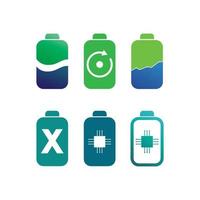 Battery icon and charging, charge indicator Vector logo design level Battery Energy Power running low up status batteries set logo Charge level illustration