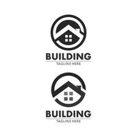 bienes raíces y edificios de viviendas vector logo iconos plantilla