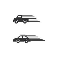 iconos de automóviles y automóviles con logotipo vectorial para camiones de viaje, autobuses y otros signos de vectores de transporte, ilustración de diseño