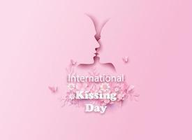 dia mundial del beso vector