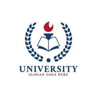 logotipo de la institución educativa universitaria o secundaria vector
