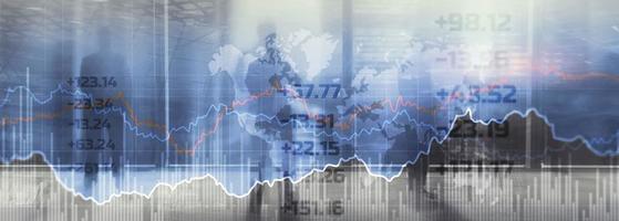 Stock online trading data market financial. Mixed Media concept photo