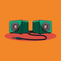 ilustración de diseño de altavoces de música estéreo vector