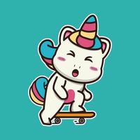 vector illustration of cute unicorn