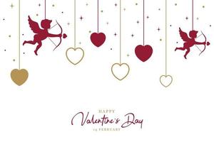 Minimalist happy valentine's day background vector