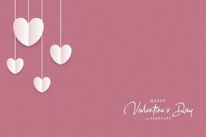 Minimalist happy valentine's day background vector