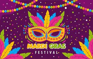 Happy Mardi Grass Festival Background vector