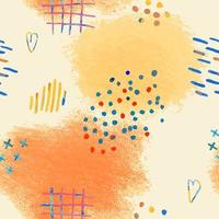 Seamless pattern with hand drawn abstract lpencil spots, doodles vector