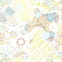 Seamless pattern with hand drawn abstract lines, doodles vector