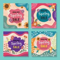 Social Media Spring Sale Template vector