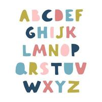 alfabeto colorido positivo para niños vector