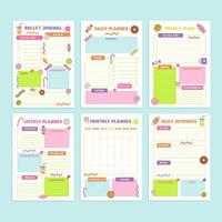 Design of Journal Template with Cute Theme vector