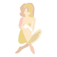 Colorful illustration of woman body nude silhouette vector