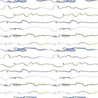 Seamless pattern with hand drawn abstract horisontal lines, doodles vector