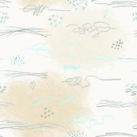 Seamless pattern with hand drawn abstract lpencil spots, doodles vector