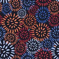 Seamless pattern with colorful hand drawn abstract round elements, doodles vector
