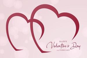 Minimalist happy valentine's day background vector