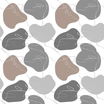 Seamless pattern with colorful hand draw abstract elements, doodles vector