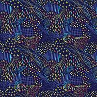 Seamless pattern with hand drawn abstract lines, doodles vector