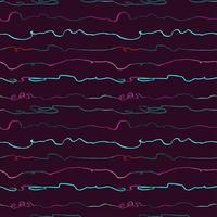 Seamless pattern with hand drawn abstract horisontal lines, doodles vector
