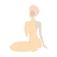 Colorful illustration of woman body nude silhouette vector