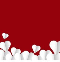 Abstract valentines day background with white hearts. Vector illustrations