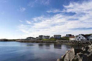 Picturesque fishing village and harbor of Bud, near Molde, Norway photo