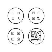 QR Code Icon - Identification Elements Illustrations, Vector Sign