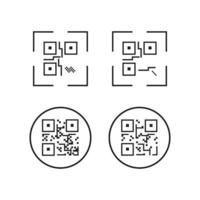 QR Code Icon - Identification Elements Illustrations, Vector Sign