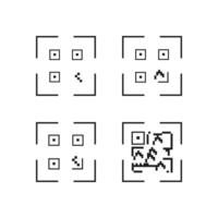 icono de código qr - ilustraciones de elementos de identificación, signo vectorial vector