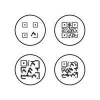 QR Code Icon - Identification Elements Illustrations, Vector Sign