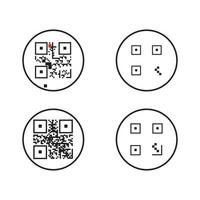 QR Code Icon - Identification Elements Illustrations, Vector Sign