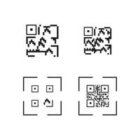 icono de código qr - ilustraciones de elementos de identificación, signo vectorial vector