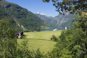 Geiranger is a small tourist village in Sunnmore region of Norway. photo