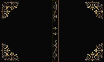 Gold Floral Frame Vector Book Cover