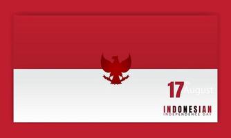 día de la independencia del vector de la bandera de indonesia