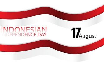 Indonesian Independence Day Background Curve vector